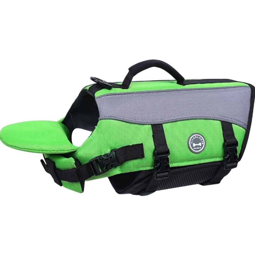 NWOT VIVAGLORY Dog Life Jacket Removable Front Float with Reflective Trim Size S